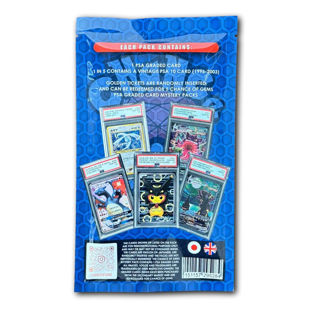Pokémon - Chance Of Gems - Mystery PSA Graded Card Pack - Pokémon #1.2