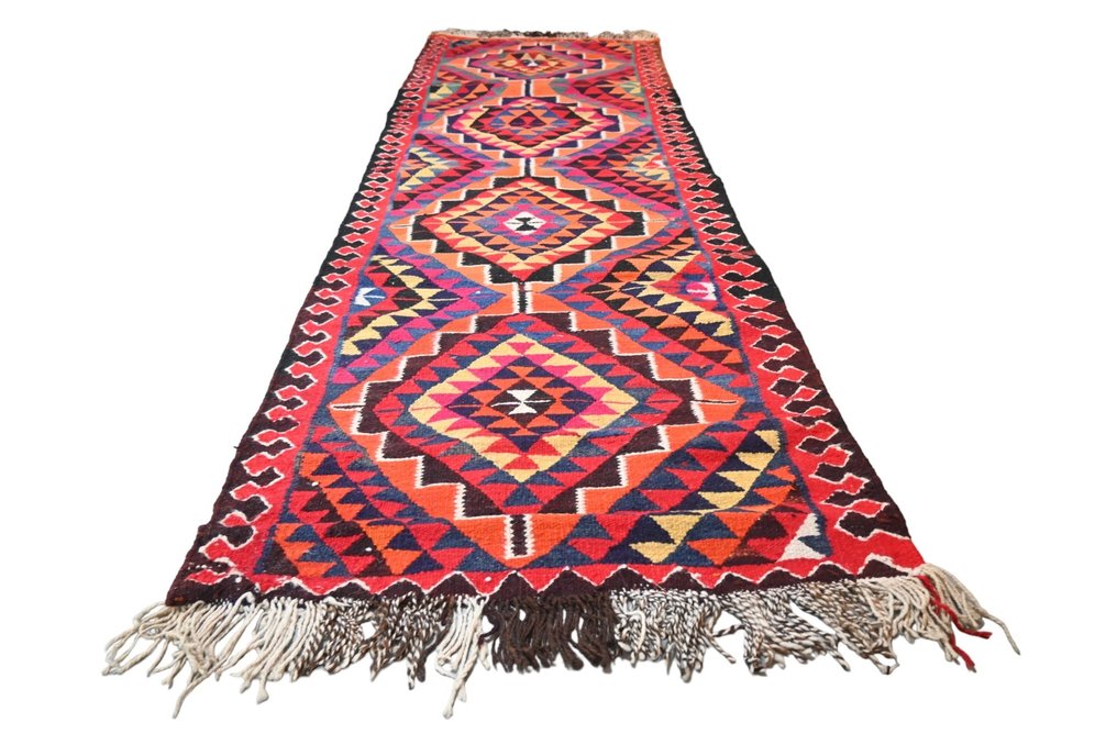 Kolorowy Kurdi - Długi wąski dywan - 304 cm - 100 cm #2.1