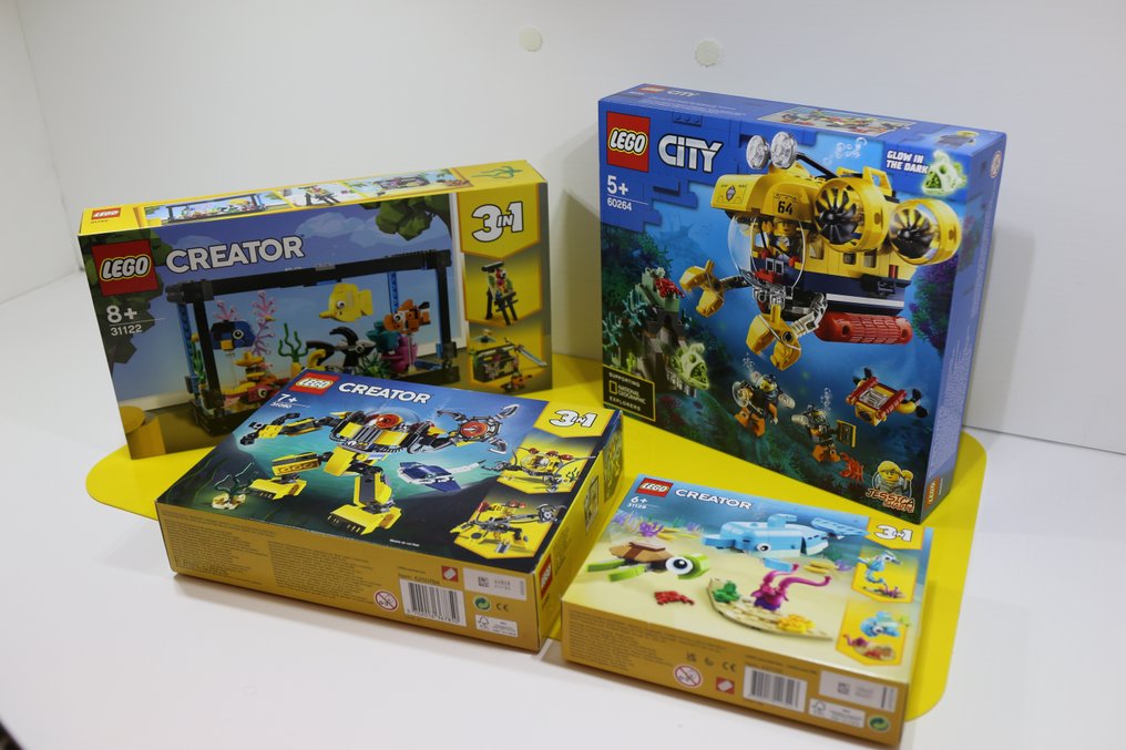 Lego - Creator 3in1, City - 31090 - 31122 - 31128 - 60264 - LEGO Bundle Acquatico #1.1