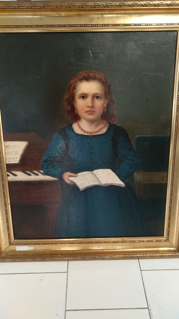 Scuola europea (XIX) - Bambina musicista #3.1
