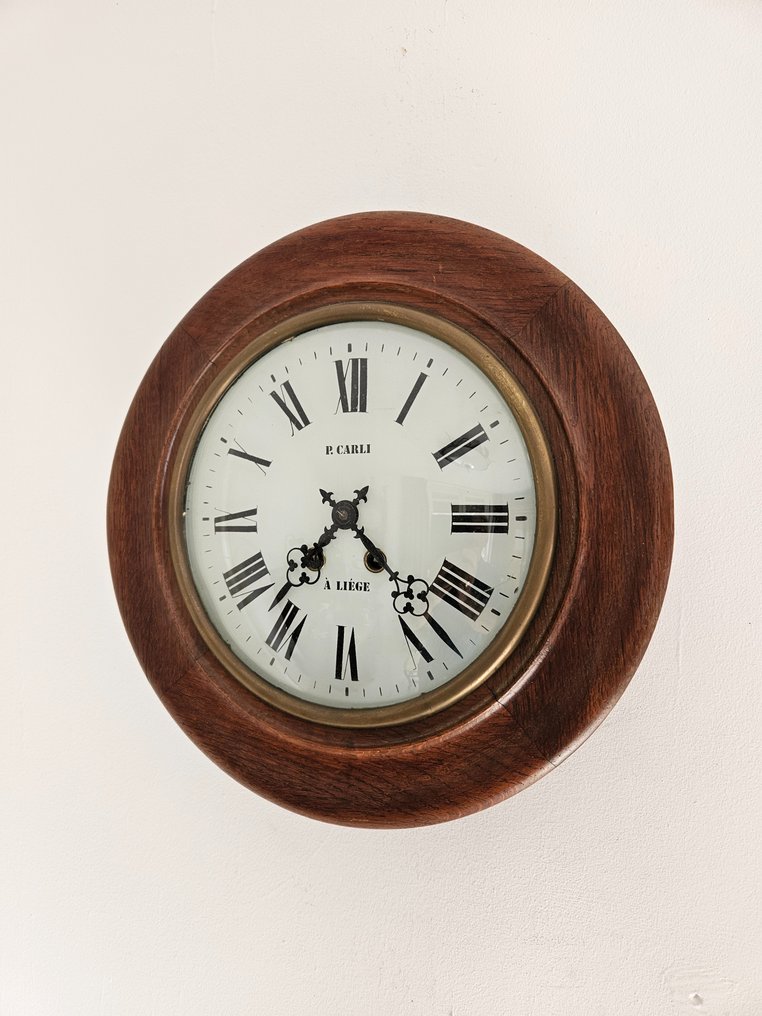 Piękny francuski zegar szkolny -   Drewno - 1940-1950 #1.1