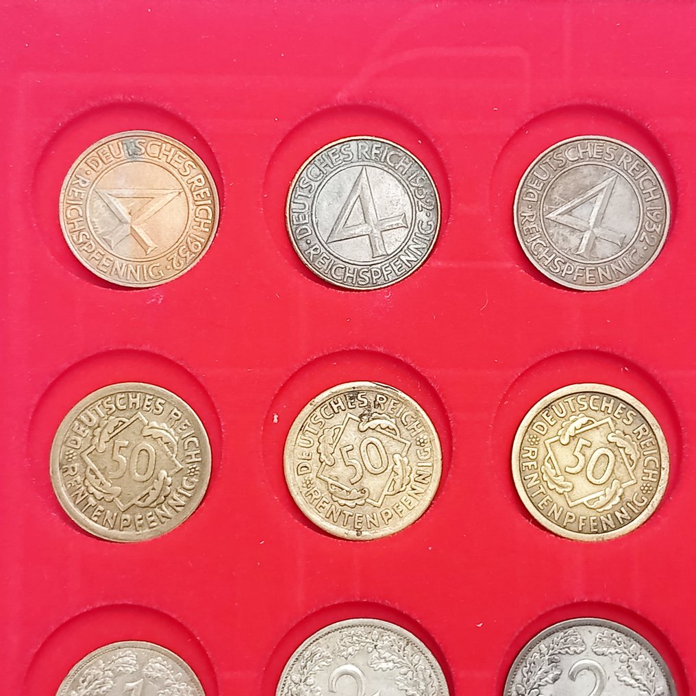 德國-魏瑪共和國. 34 Münzen (verschiedene) 1924 - 1937 #2.1