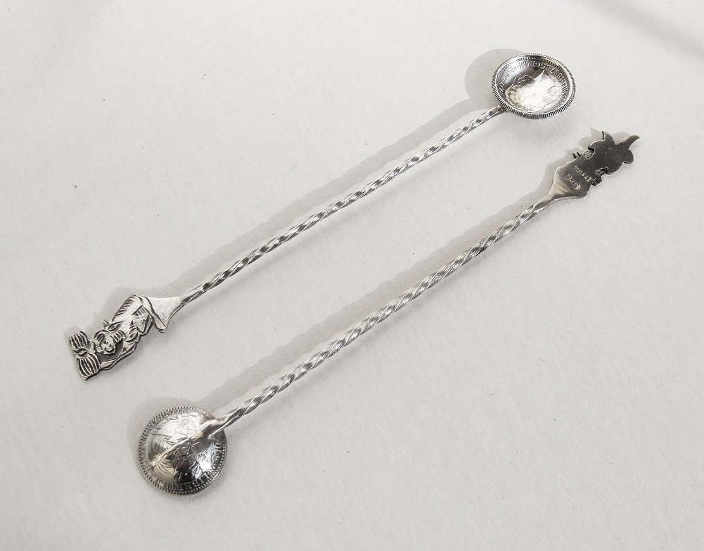 Silver Coctail Spoons (10) - Haiti 1886 #3.1