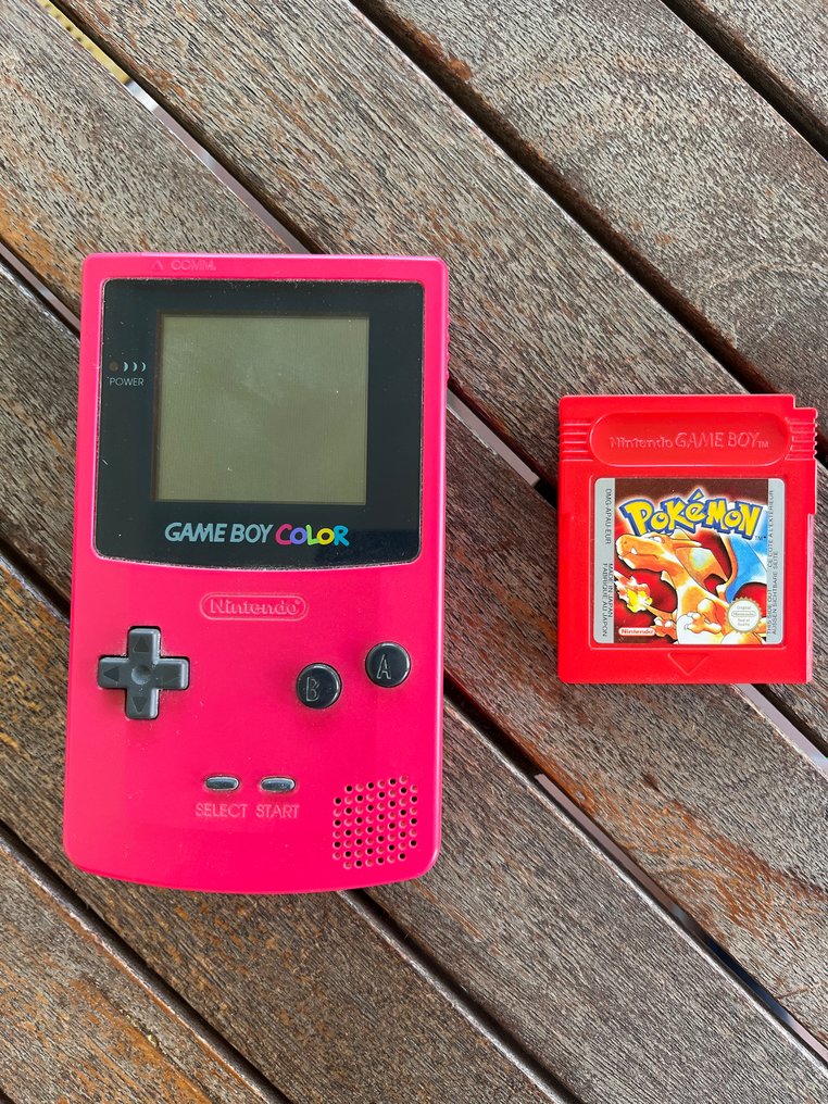 Nintendo - GameBoy Color RED Version 1998 - Pokemon Red Version - portable videogame - Konsola do gier wideo #1.1