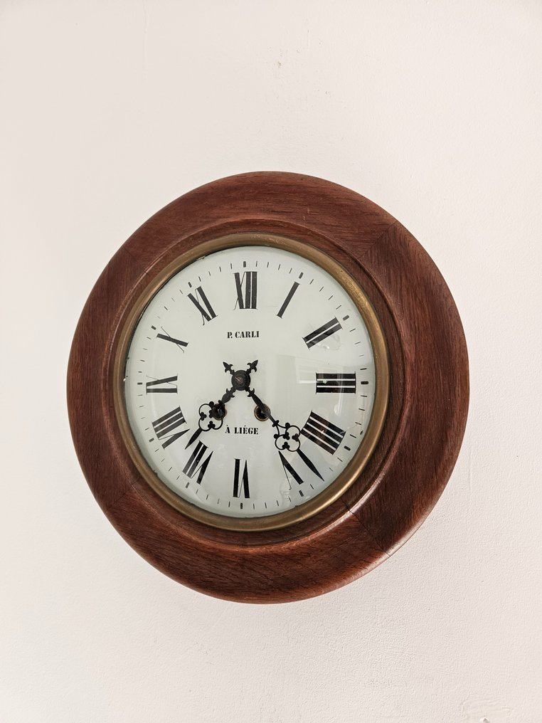Piękny francuski zegar szkolny -   Drewno - 1940-1950 #1.2