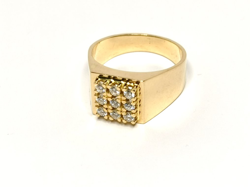 Ring - 18 karaat Geel goud -  0.27ct. tw. Diamant #2.3