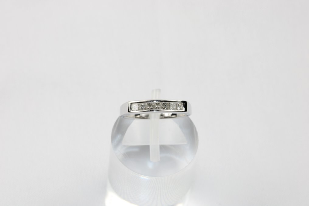 Ring - 18 karat Hvitt gull -  0.40ct. tw. Diamant  (Naturlig) #2.2
