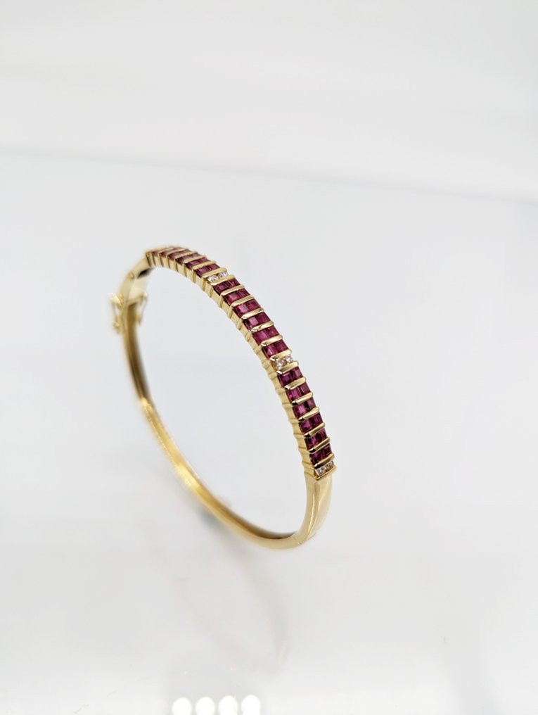 Bracelet - 18 kt. Yellow gold -  2.52 tw. Ruby - Diamond #1.1