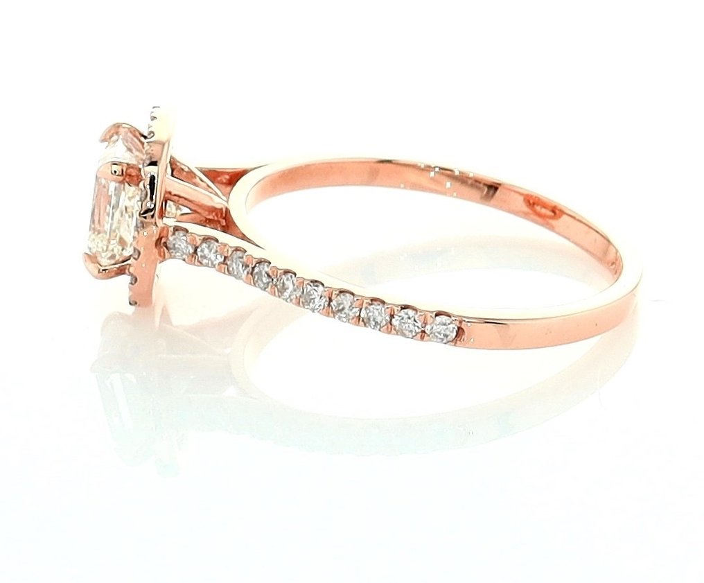 Anel - 14 K Ouro rosa -  1.43ct. tw. Diamante  (Natural) - Diamante #2.1