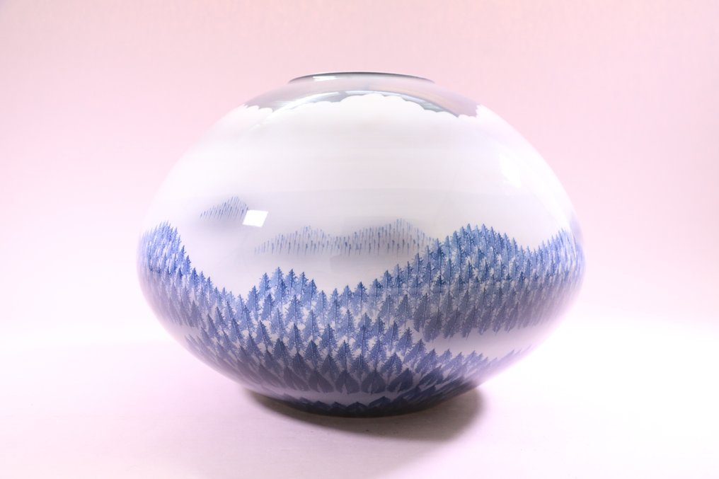 美麗的有田瓷花瓶 - 瓷器 - Fujii Shumei 藤井朱明 (1936-2017) - 日本 - 20世紀下半葉 #2.1