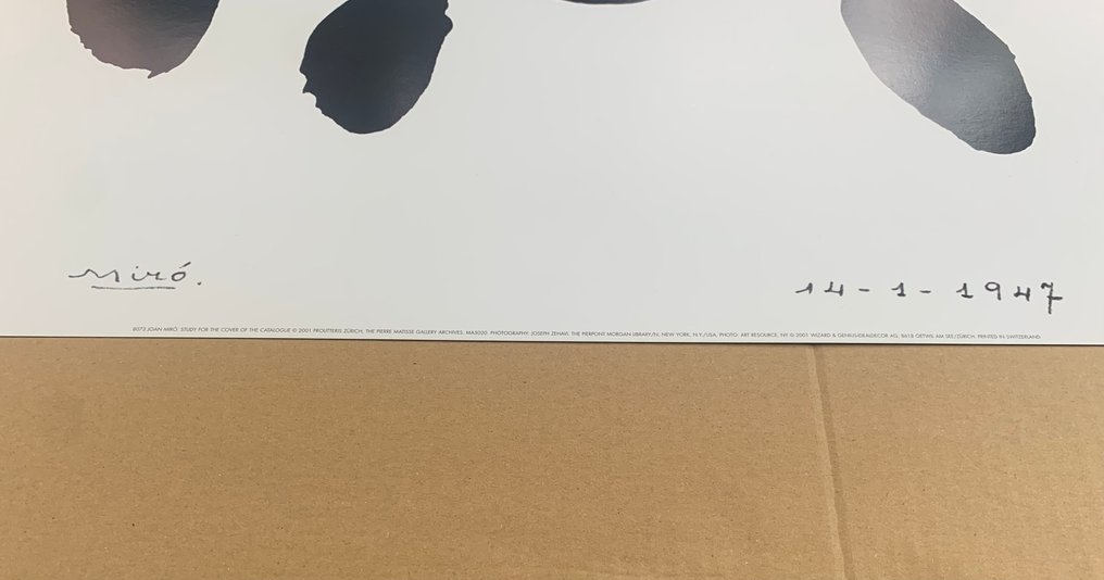 Joan Miro (1893-1983) - Study For The Cover - Artptrint - 80 x 60 cm #3.2