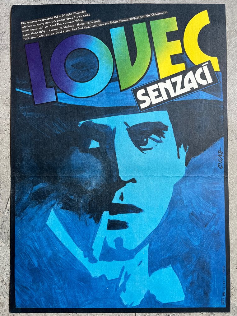 Vlach - 1987 Czech poster - pop culture - ussr, Soviet Union. Prague, noir-gangster-godfather - like - 1980-luku #1.1