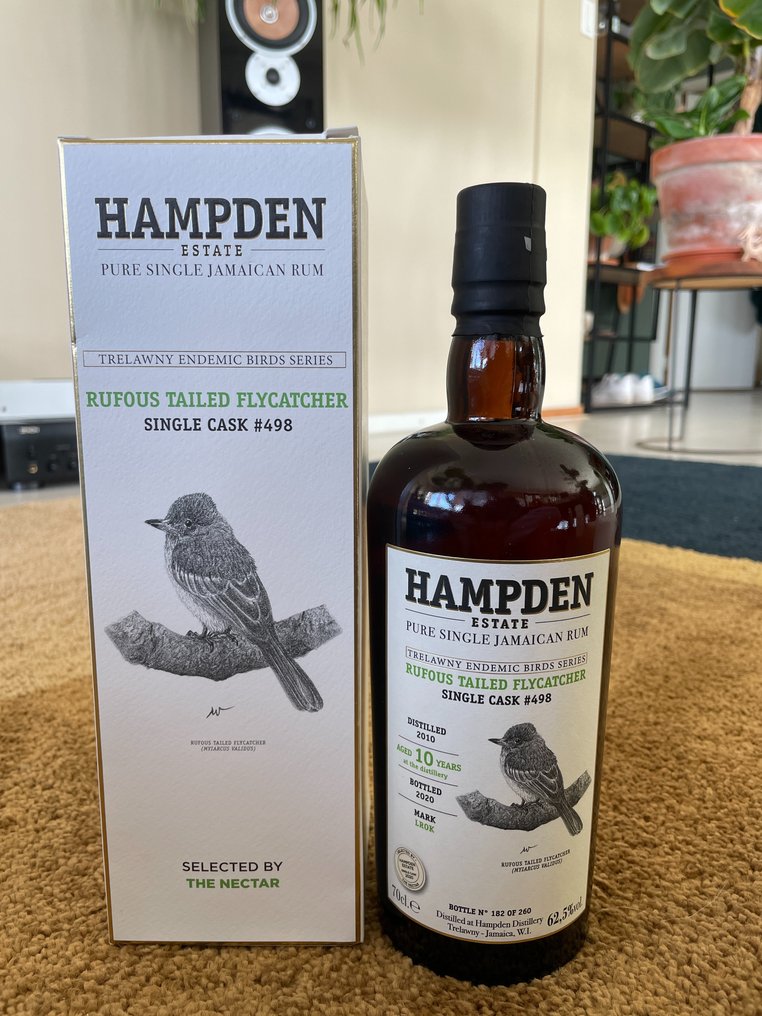 Hampden 2010 - Cask 498 - Rufous Tailed Flycatcher - for the Nectar - b. 2020 - 70cl #1.0