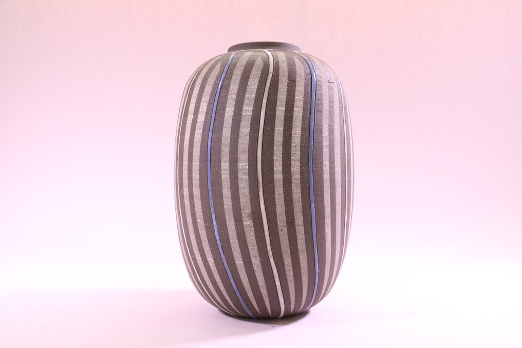 Hermoso jarrón de cerámica Mashiko 益子焼 - Cerámica - 小島茂夫 Kojima Shigeo - Japón - Período Heisei (1989-2019) #2.1