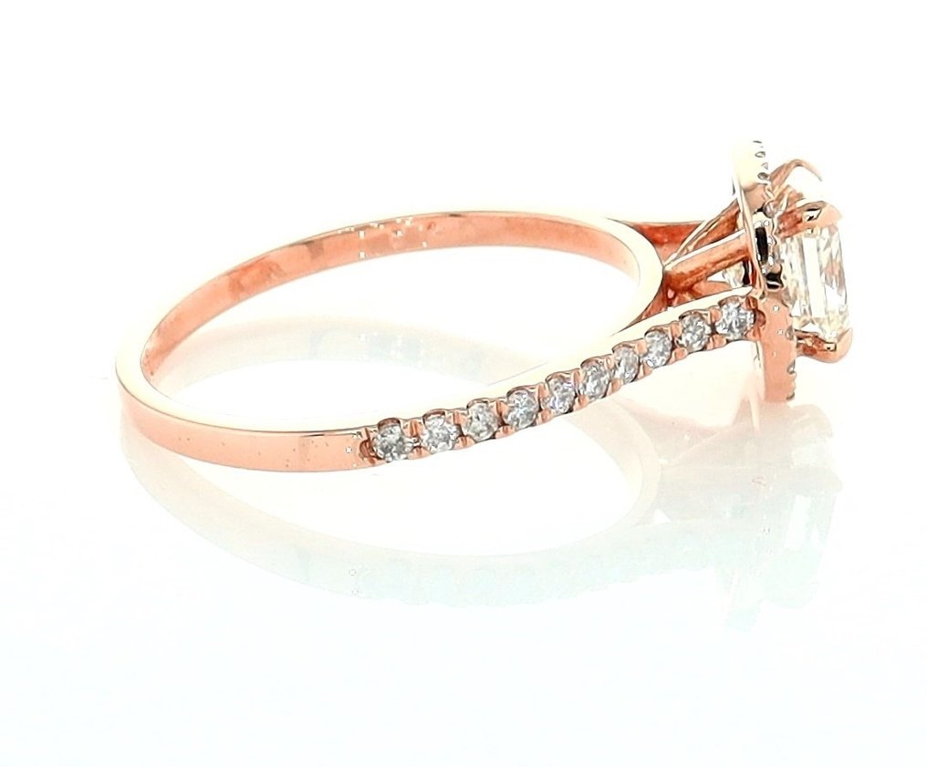 Anillo - 14 quilates Oro rosa -  1.43ct. tw. Diamante  (Natural) - Diamante #3.1