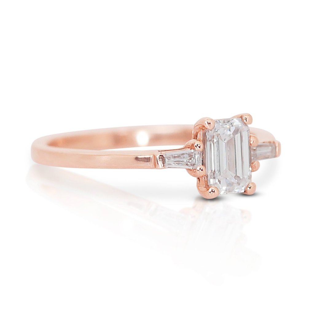 - 0.90 Total Carat Weight - - Anello - 18 carati Oro rosa -  0.90 tw. Diamante  (Naturale) - Diamante  #1.2