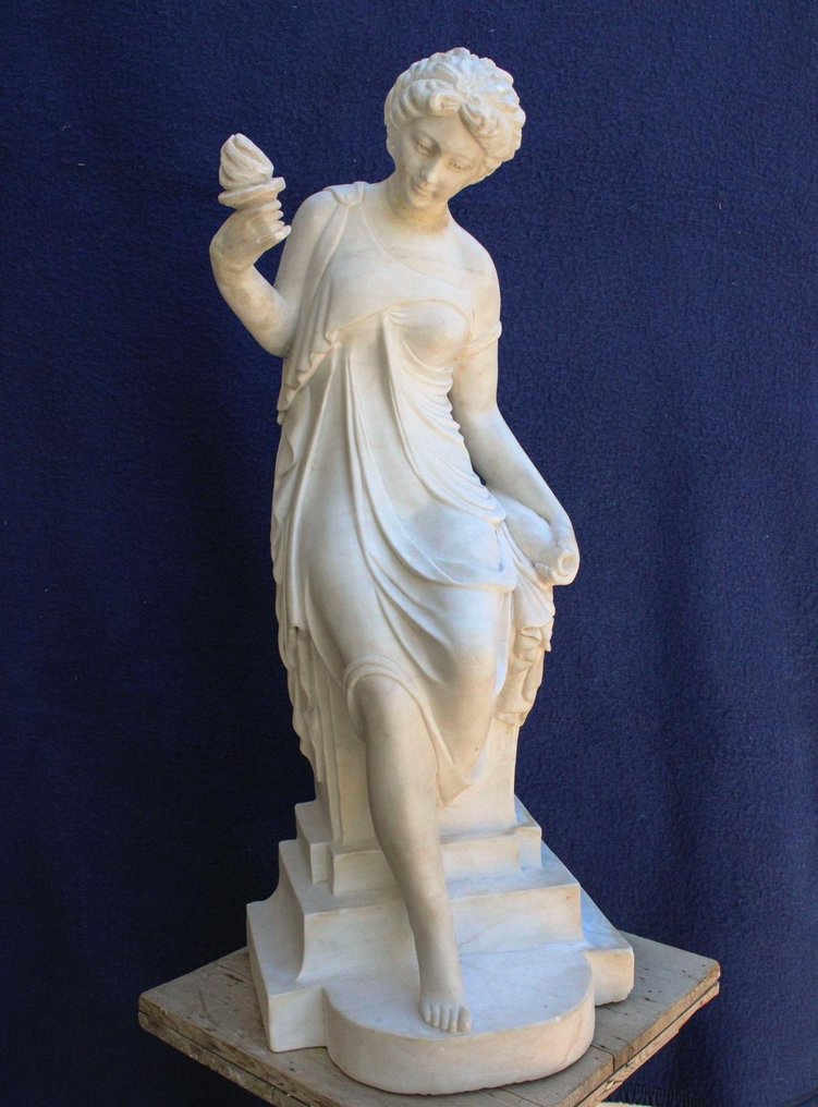Statua, Grande statua dama Classica - 83 cm - Marmo di Carrara #1.1