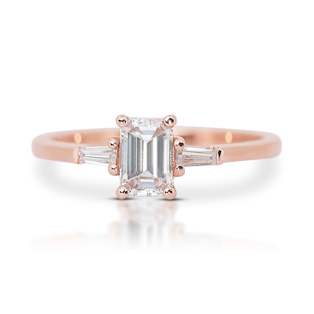 Anillo - 18 quilates Oro rosa -  0.90ct. tw. Diamante  (Natural) - Diamante #1.1
