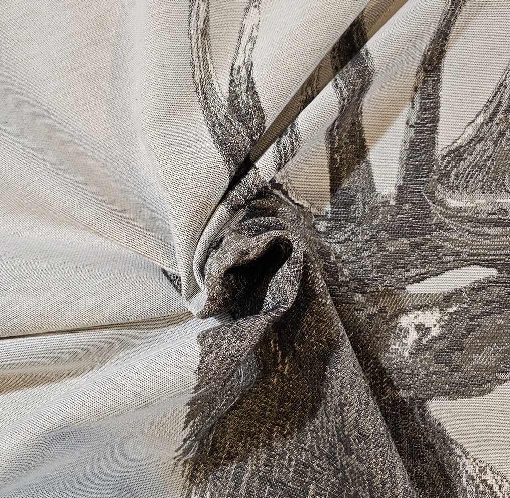 Raro Arazzo Jacquard in Lana di Alpaca e cotone- 105x140cm- Bramito del Cervo - Tessuto - 105 cm - 140 cm #3.2