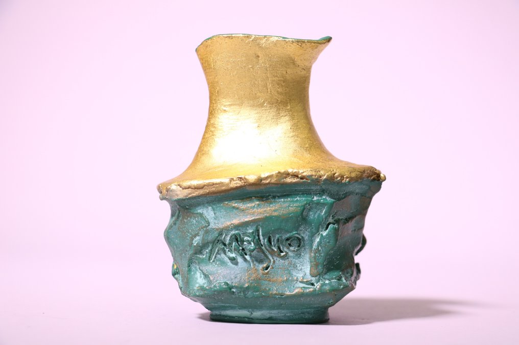 Splendido vaso in bronzo con firma dell'artista 81/300 limitata - Bronzo - Ikeda Masuo 池田満寿夫 (1934-1997) - Giappone - Periodo Heisei (1989-2019) #2.2