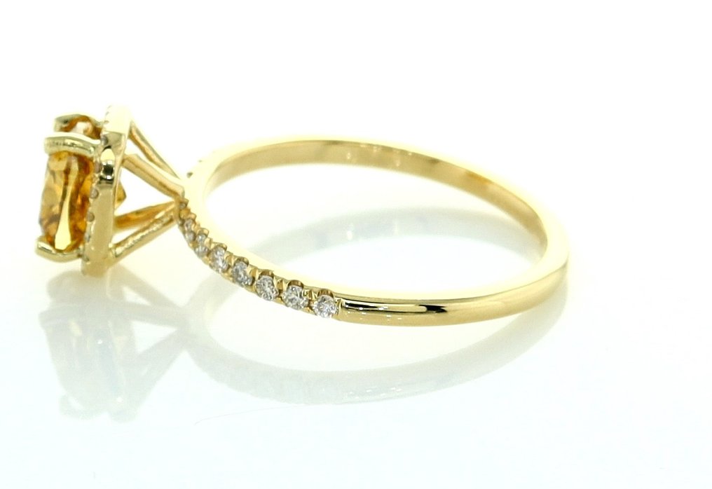Ring - 14 karat Gull -  1.32ct. tw. Diamant  (Naturlig) - Diamant #2.1