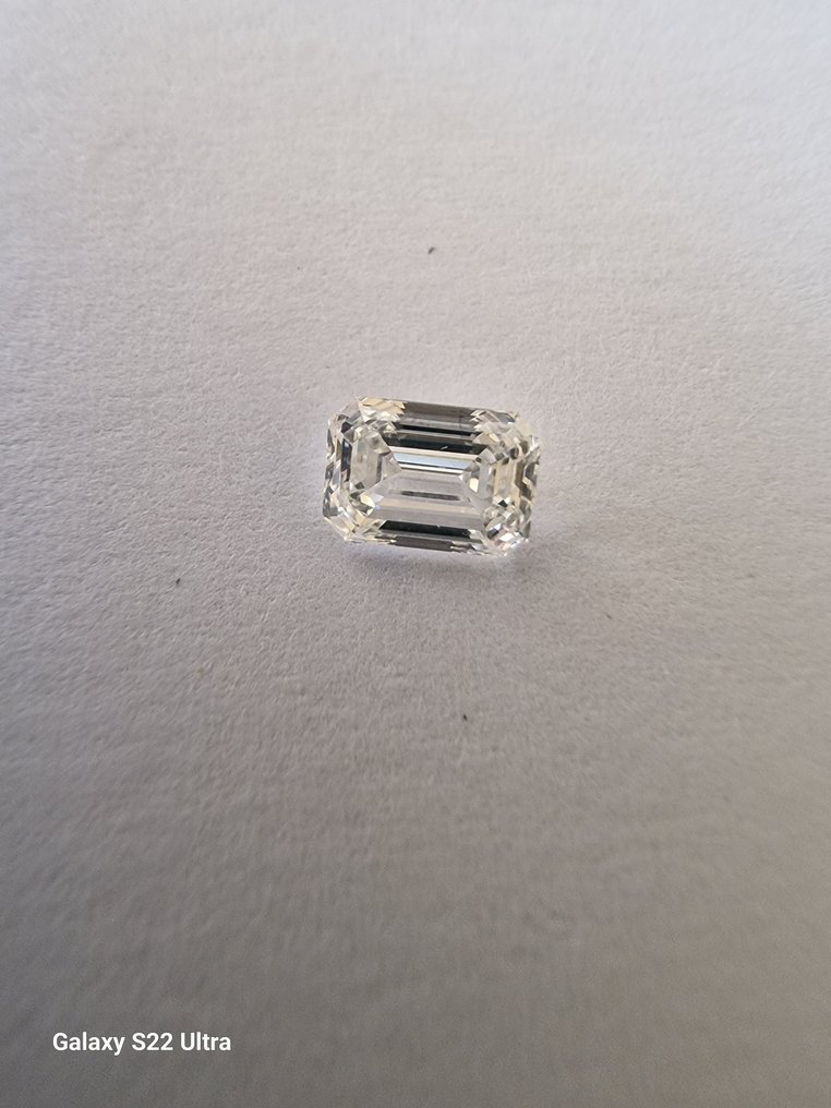 1 pcs Diamant  - 0.51 ct - Smaragd - VS2 #1.1