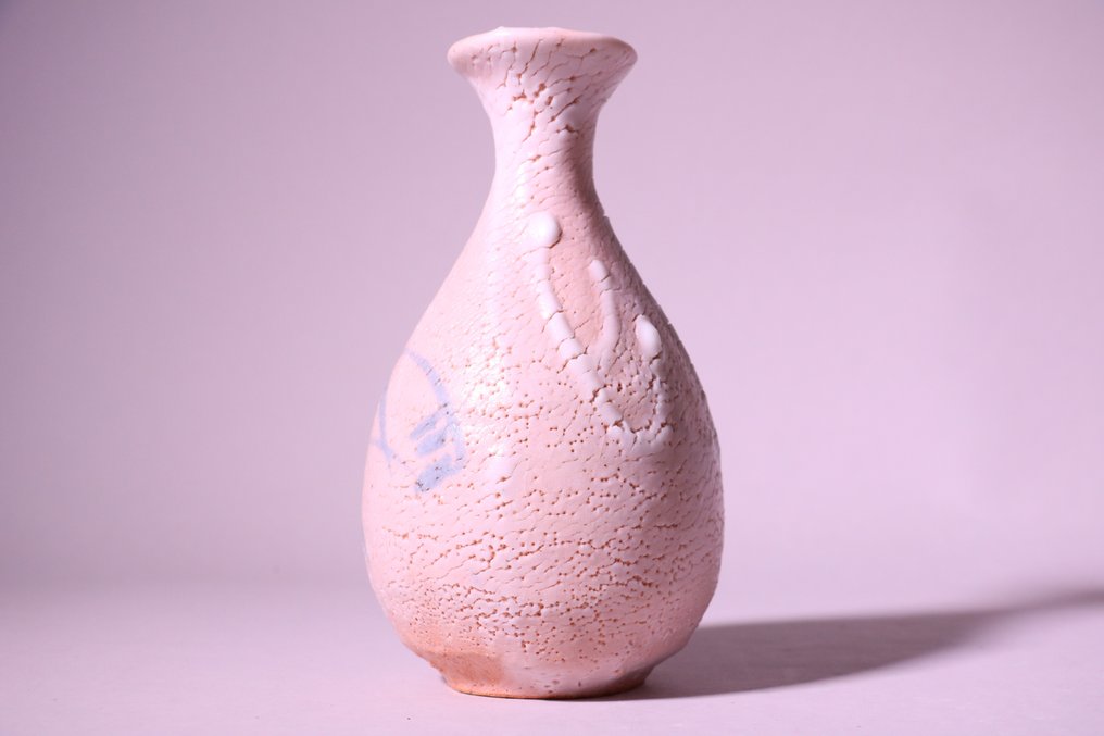 Lindo vaso de cerâmica - vaso de flores Shino 志野花入 - Cerâmica - 林正太郎 Hayashi Shotaro（1947-） - Japão - Período Shōwa (1926-1989) #2.2