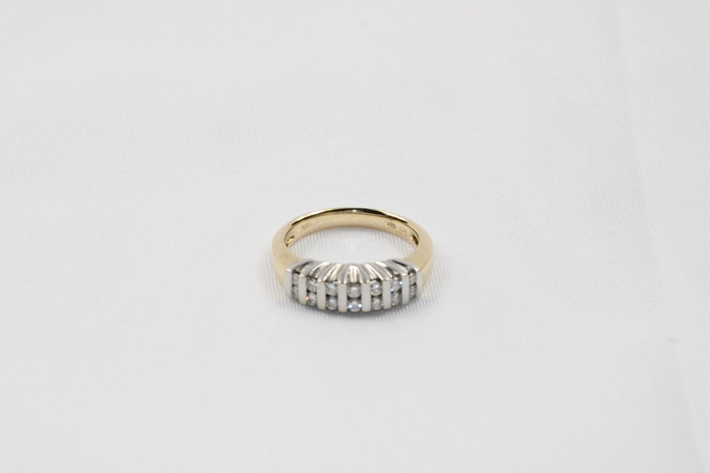 Ring - 14 karat Gull -  0.28 tw. Diamant  (Naturlig) #2.2
