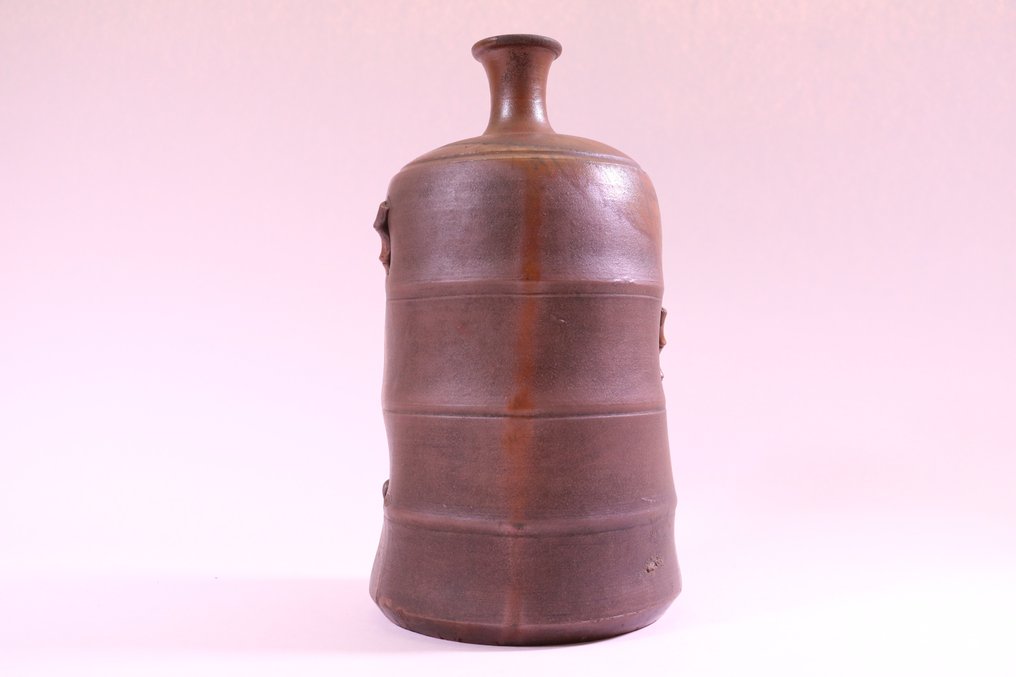 Hermoso jarrón antiguo de cerámica Bizenyaki 備前焼 - Cerámica - Japón - Periodo Edo (1600-1868) #3.1