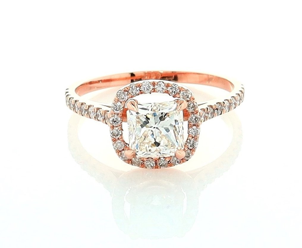 Anello - 14 carati Oro rosa -  1.43ct. tw. Diamante  (Naturale) - Diamante #1.1