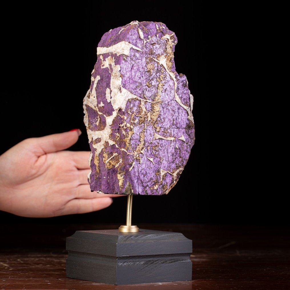 木底座上的天然紫銅礦樣品 - 高度: 250 mm - 闊度: 100 mm- 2900 g #2.1