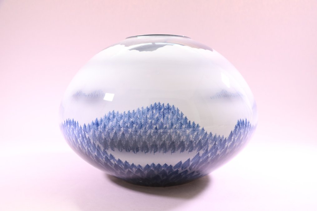 美丽的有田瓷花瓶 - 瓷 - Fujii Shumei 藤井朱明 (1936-2017) - 日本 - 20世纪下半叶 #3.1