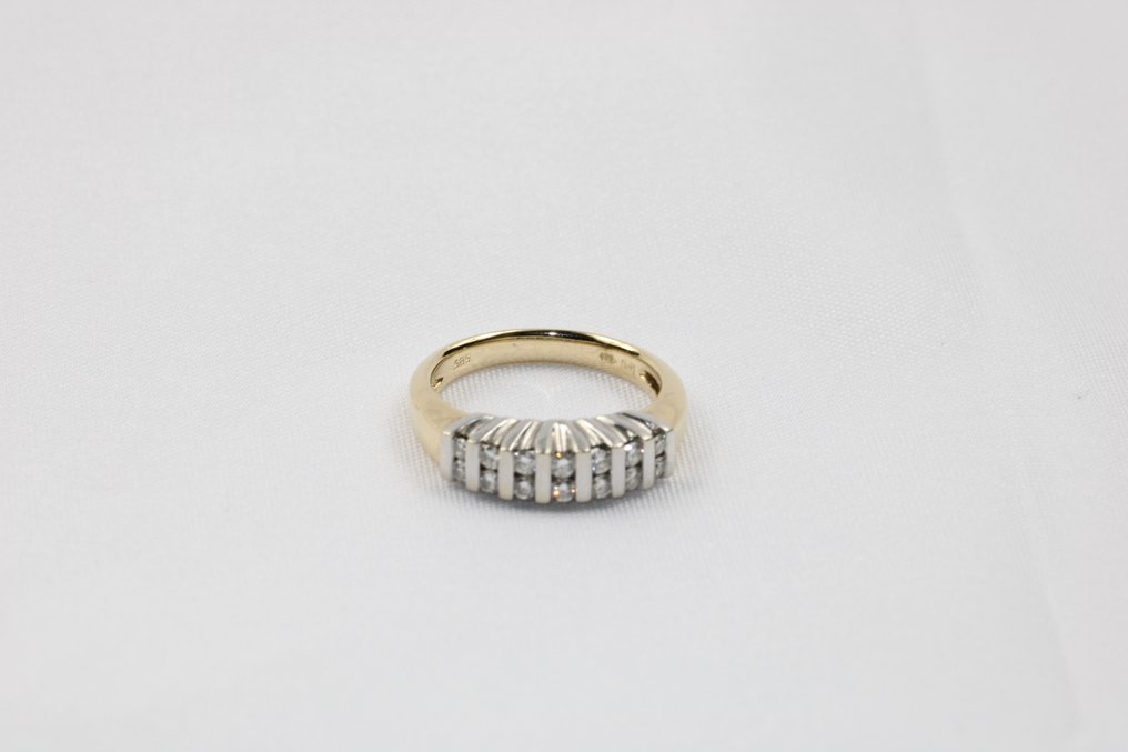 Ring - 14 kt. Yellow gold -  0.28 tw. Diamond  (Natural) #2.1