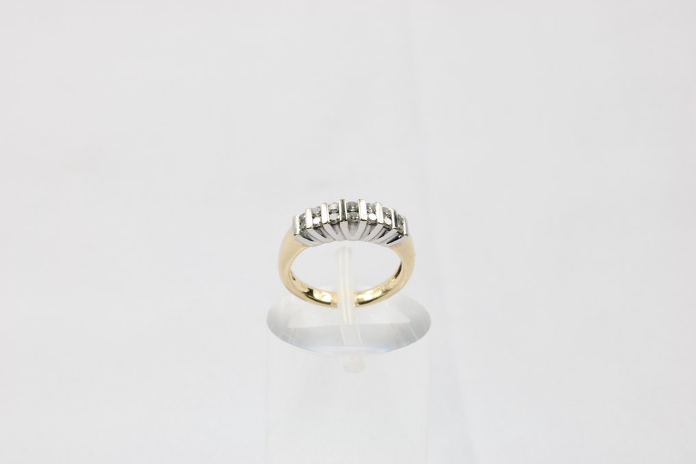 Ring - 14 karat Gulguld -  0.28 tw. Diamant  (Natur) #1.1