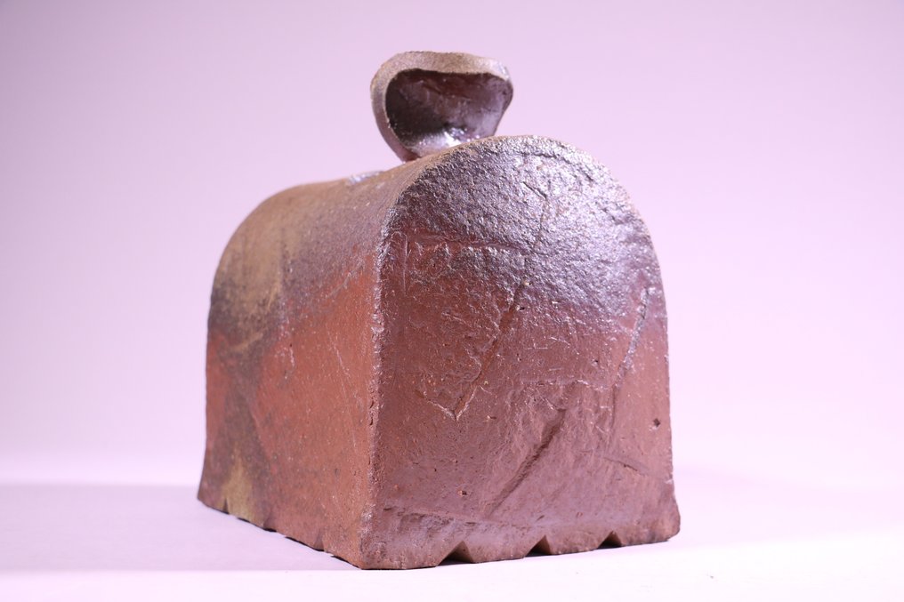 Hermoso jarrón de cerámica Bizen 備前 - Cerámica - 岡田輝 Okada Teru - Japón - Periodo Shōwa (1926-1989) #3.2