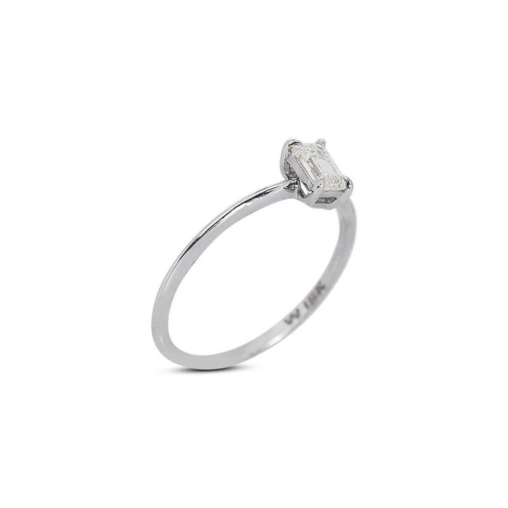 Bague - 18 carats Or blanc -  0.70ct. tw. Diamant  (Naturelle) #1.2
