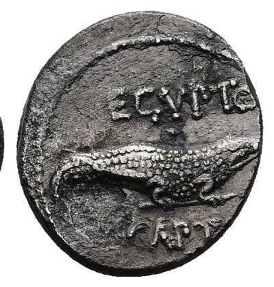 Roman Empire. Augustus (27 BC-AD 14). Denarius RARE - AEGVPTO CAPTA! #1.1