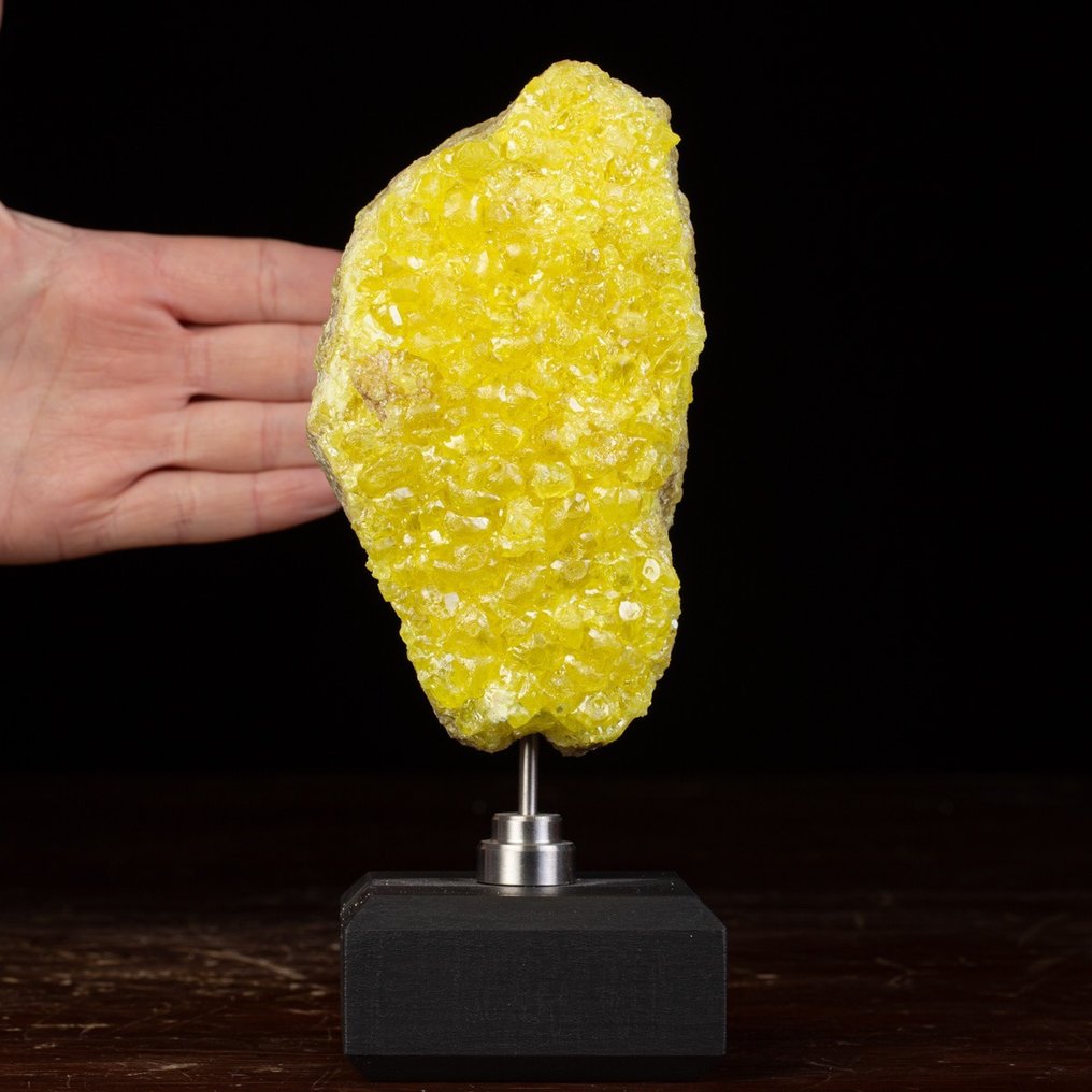 Kristallisierter Schwefel aus Bolivien: - Höhe: 200 mm - Breite: 80 mm- 767 g #1.1