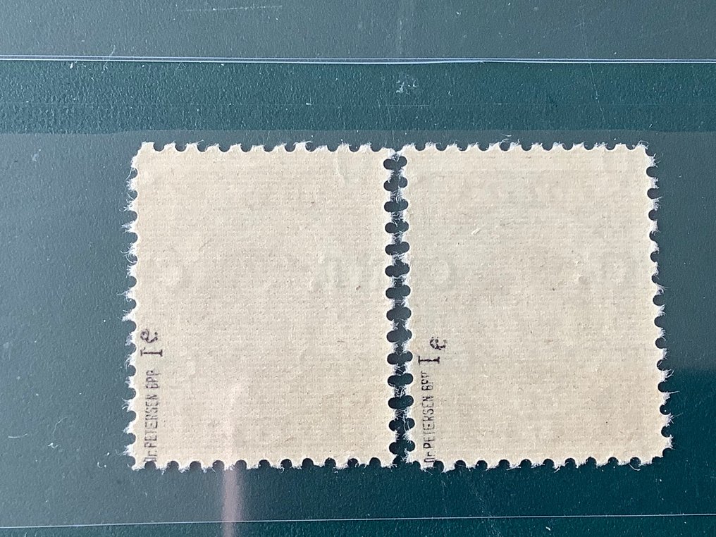 Memel 1923 - Klaipeda: 30 centavos em 500 Markiu com impressão sobreposta invertida - marcado Pedersen BPP - Michel 175 K V #3.2