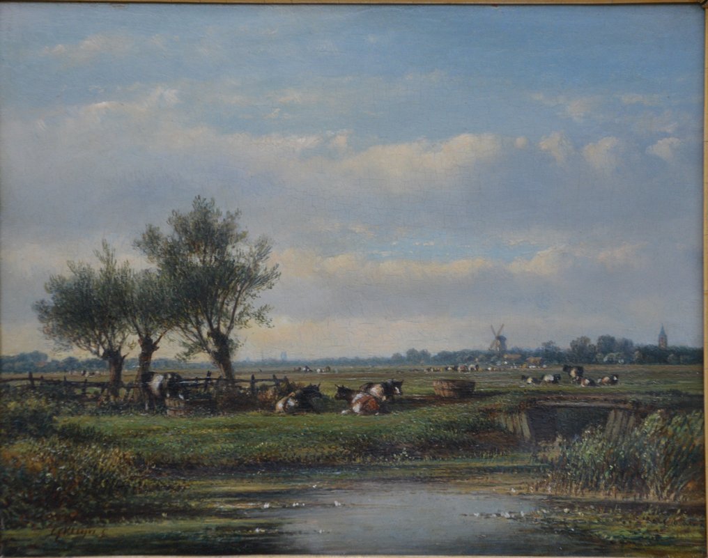 Lodewijk Johannes Kleijn (1817-1897 ) - Koeien in de wei #3.1