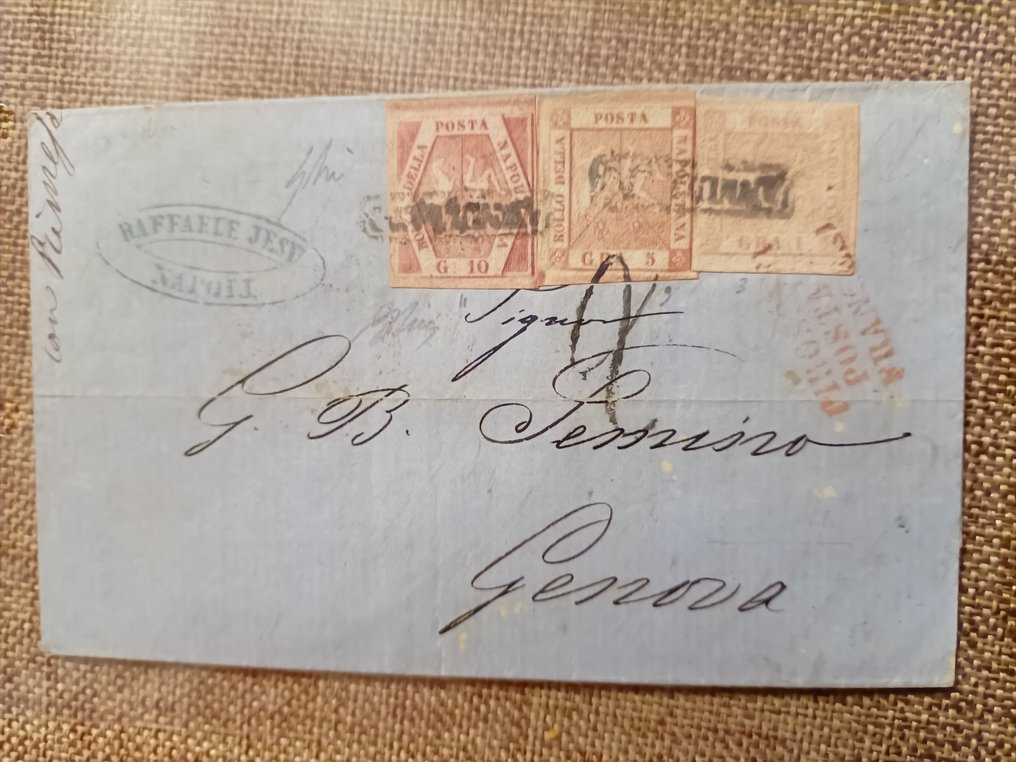 Italian antiikkivaltiot - Napoli 1860 - Kirje Napolin kuningaskunnalle - Sassone #1.1
