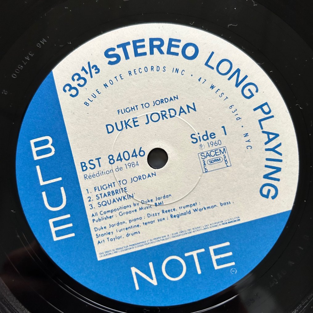 Duke Jordan - Flight to Jordan - Disco de vinilo único - 1984 #2.1
