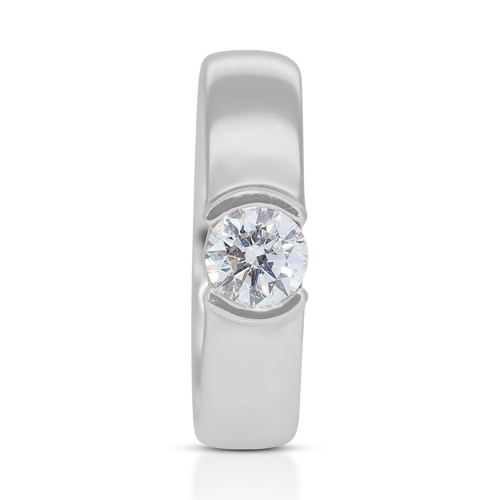 Ring - 18 kraat Hvidguld -  0.70 tw. Diamant  (Natur) #2.1