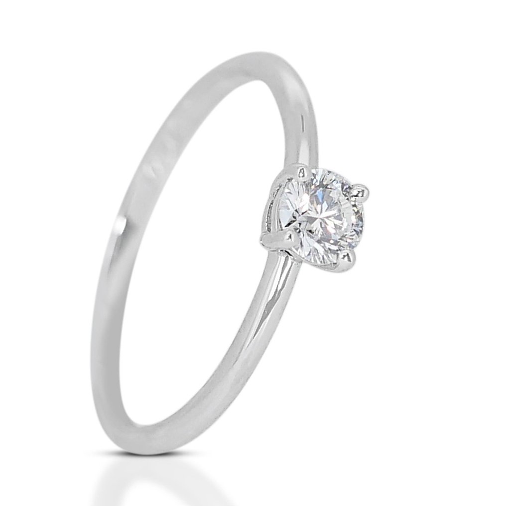 - 0.70 Total Carat Weight - - Ring - 18 kraat Hvidguld -  0.70ct. tw. Diamant  (Natur) #2.1