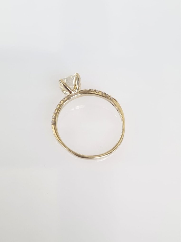 訂婚戒指 - 14 克拉 黃金 -  1.10ct. tw. 鉆石  (天然) #3.1