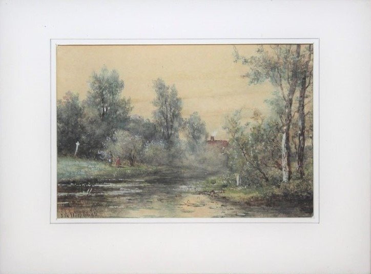 Johannes Pieter Wisselingh (1812-1899) - Landschap met bosvennetje #3.2