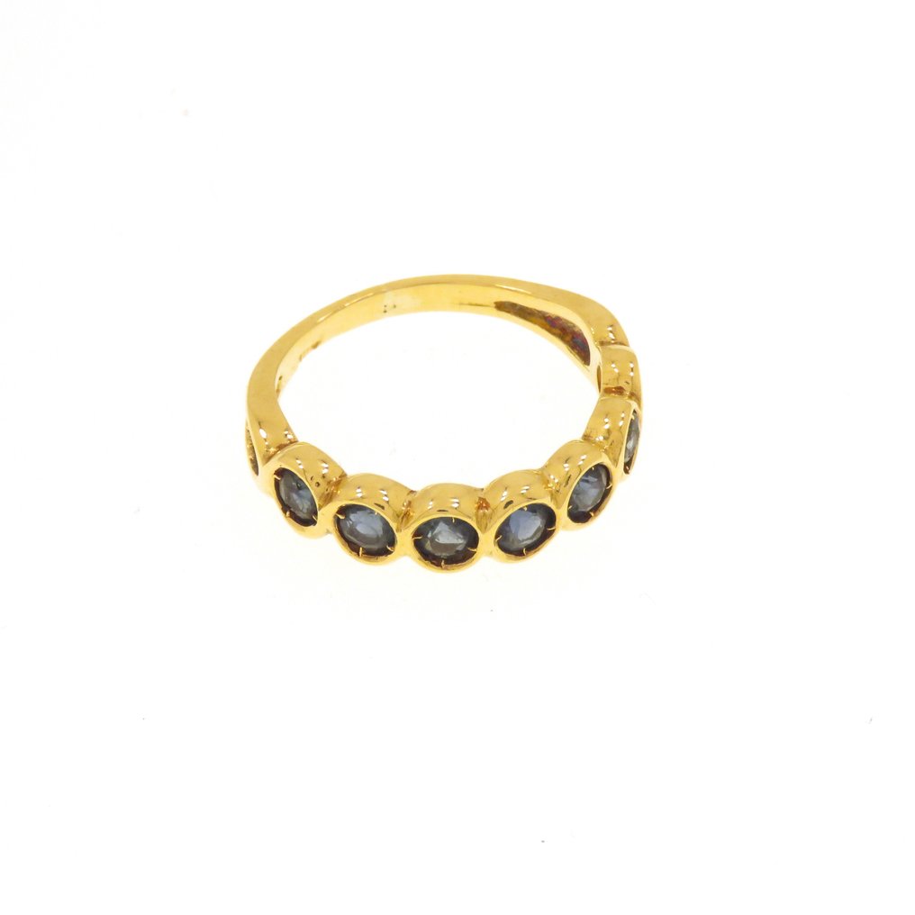Eternity ring - 18 kt. Yellow gold -  1.00 tw. Sapphire #1.2