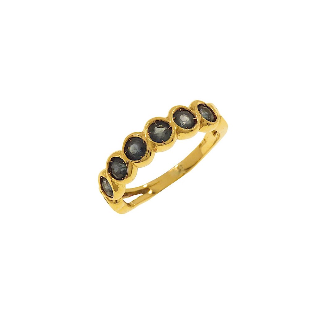 Eternity ring - 18 kt. Yellow gold -  1.00 tw. Sapphire #1.1