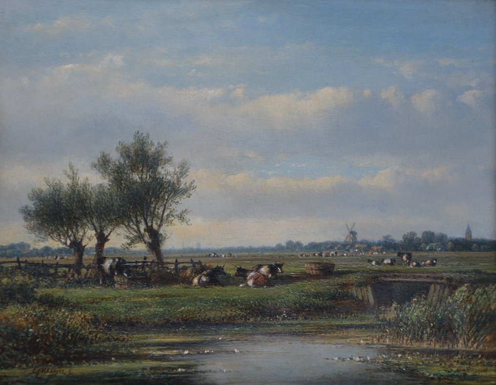 Lodewijk Johannes Kleijn (1817-1897 ) - Koeien in de wei #1.1
