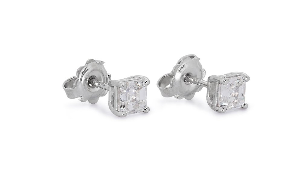 - 2.05 Total Carat Weight - - Earrings - 18 kt. White gold -  2.05 tw. Diamond  (Natural)  #2.2